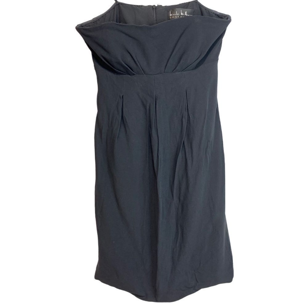 Nicole miller strapless drapes back formal dress